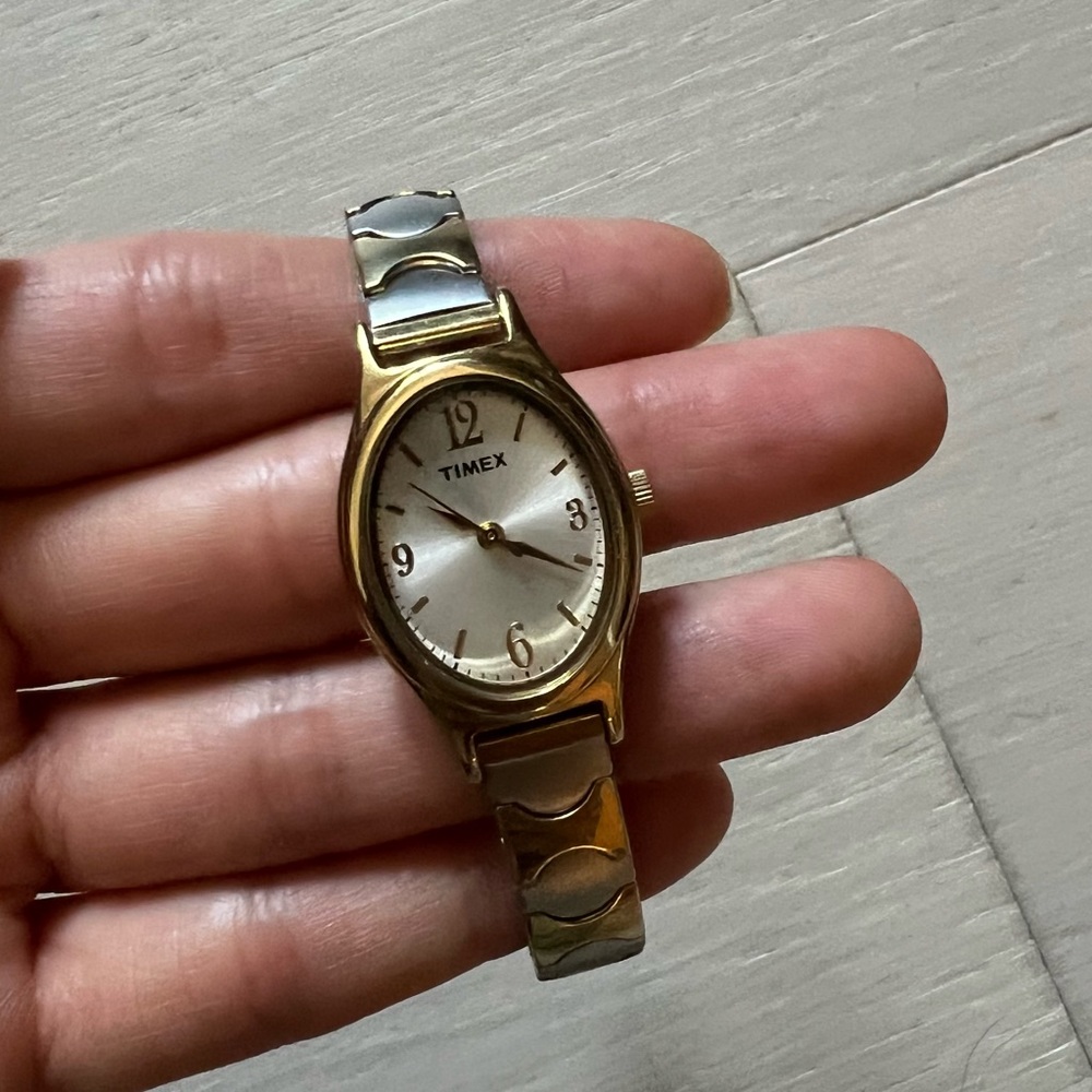 Vintage Two-Toned Gold and Silver Timex Watch